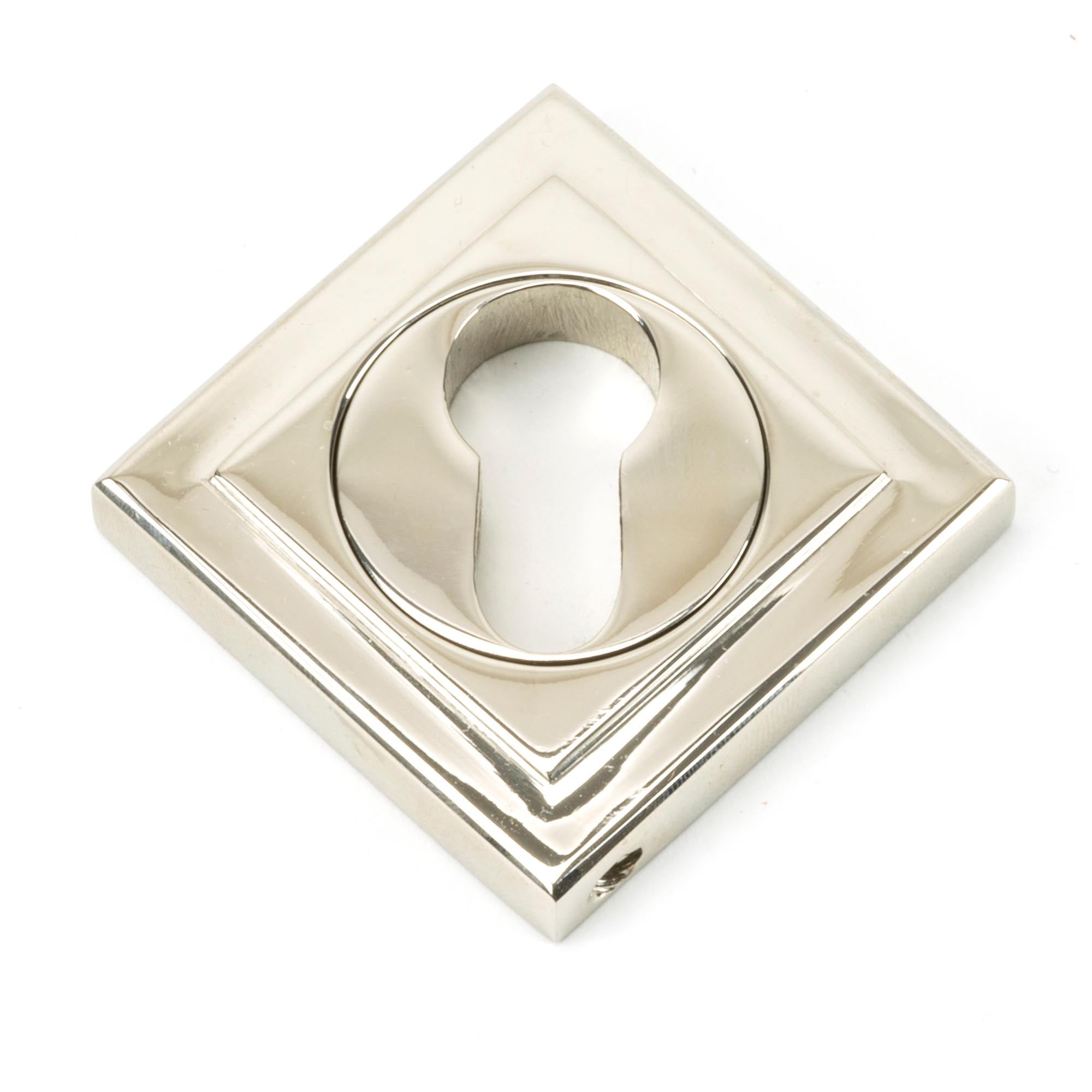 Polished Nickel Round Euro Escutcheon (Square) | From The Anvil - Euro Escutcheons - From The Anvil - Yester Home