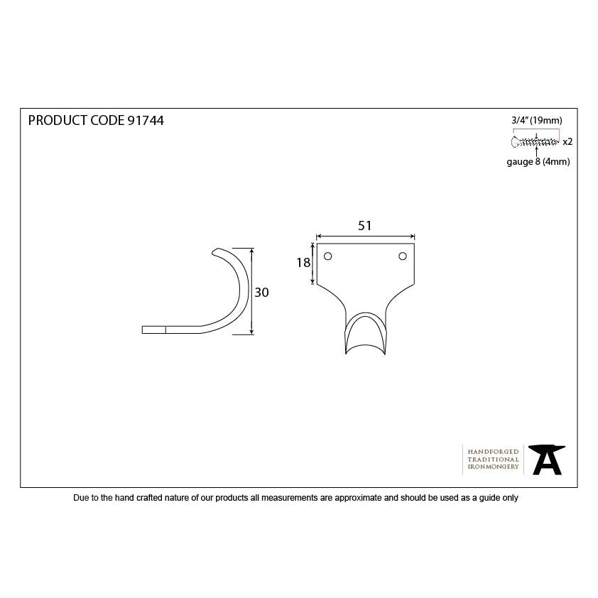 Polished Nickel Sash Lift | From The Anvil-Sash Lifts-Yester Home