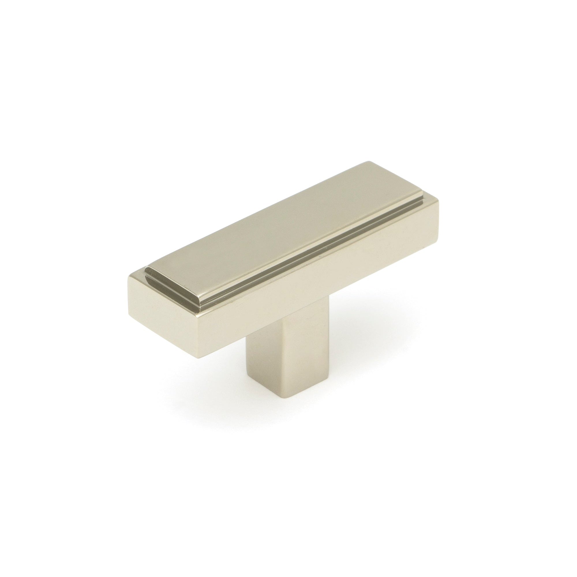 Polished Nickel Scully T-Bar | From The Anvil-Cabinet Knobs-Yester Home