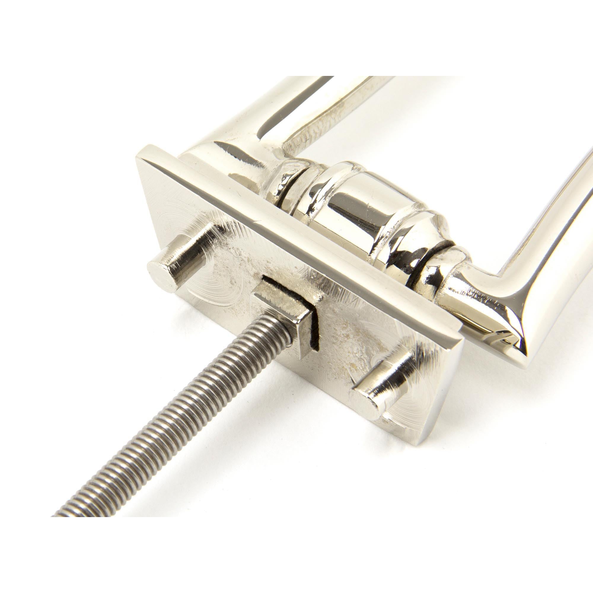 Polished Nickel Slimline Art Deco Door Knocker | From The Anvil - Bolt-Through Door Knockers - From The Anvil - Yester Home