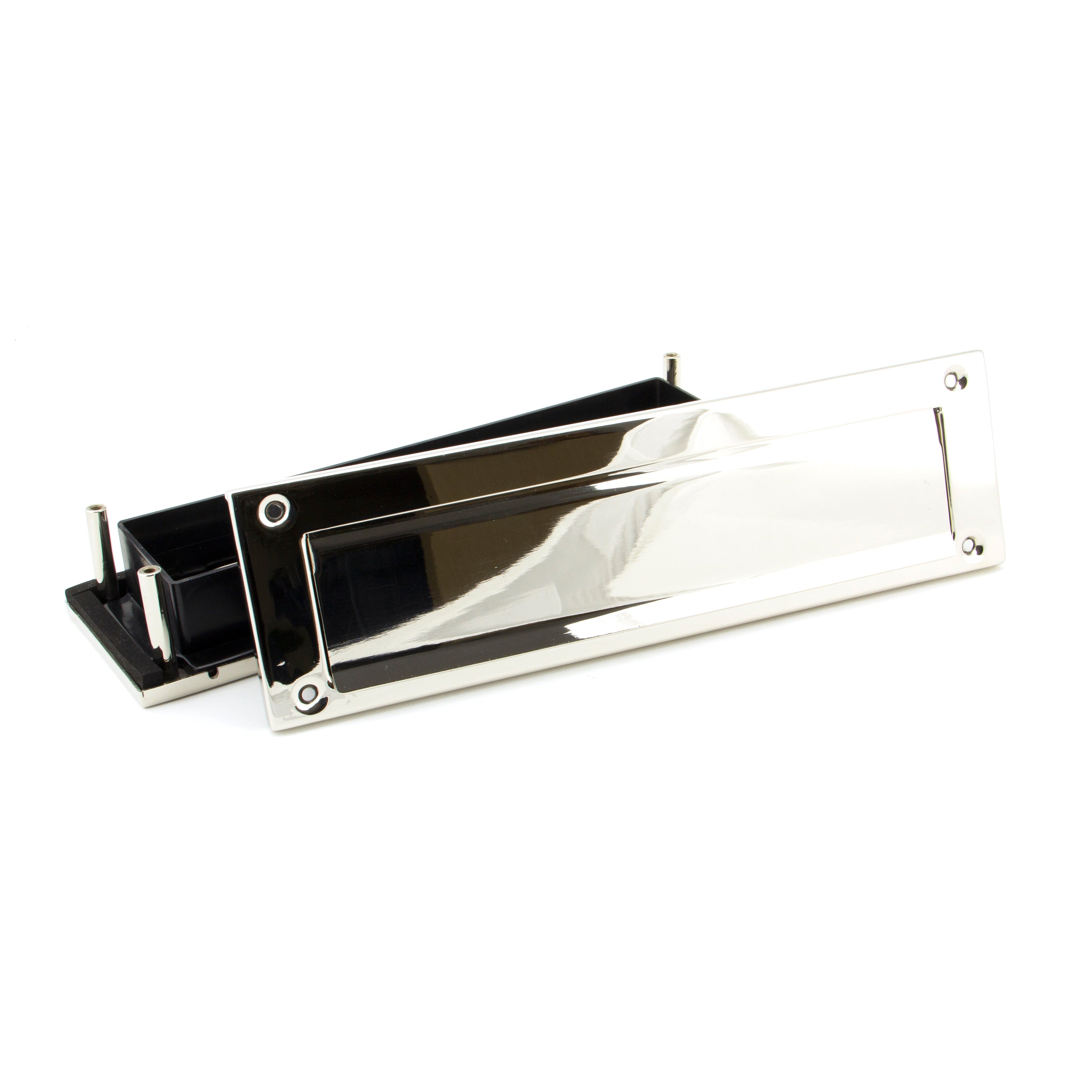 Polished Nickel Traditional Letterbox | From The Anvil-Letterbox-Yester Home