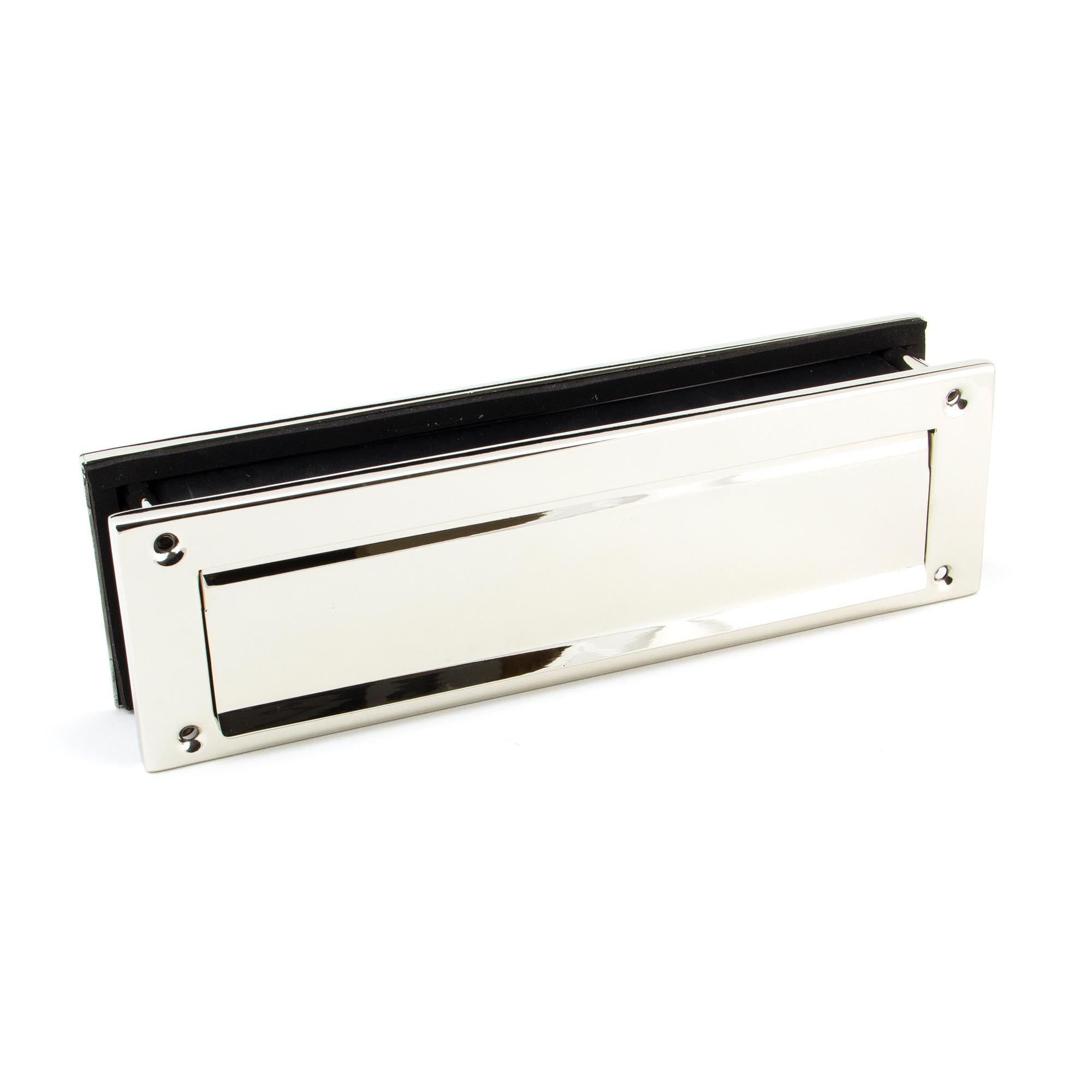 Polished Nickel Traditional Letterbox | From The Anvil - Letterbox - From The Anvil - Yester Home