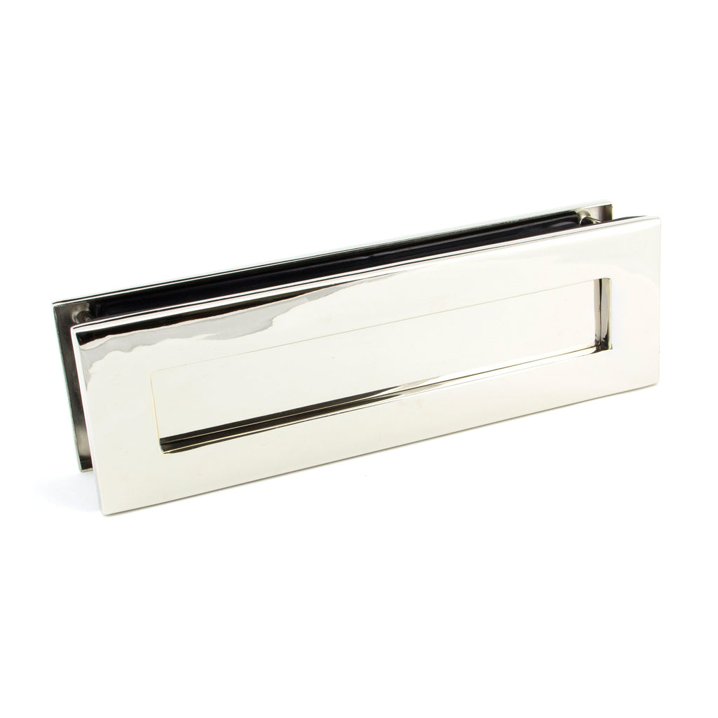 Polished Nickel Traditional Letterbox | From The Anvil-Letterbox-Yester Home