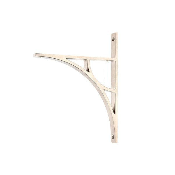 Polished Nickel Tyne Shelf Bracket (260mm x 200mm) | From The Anvil-Shelf Brackets-Yester Home