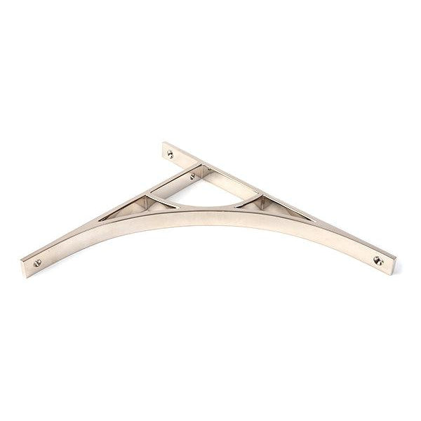 Polished Nickel Tyne Shelf Bracket (314mm x 250mm) | From The Anvil-Shelf Brackets-Yester Home