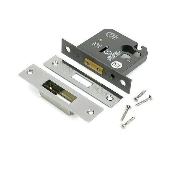 Polished SS 3" Euro Profile Dead Lock - Deadlocks & Deadbolts - From The Anvil - Yester Home