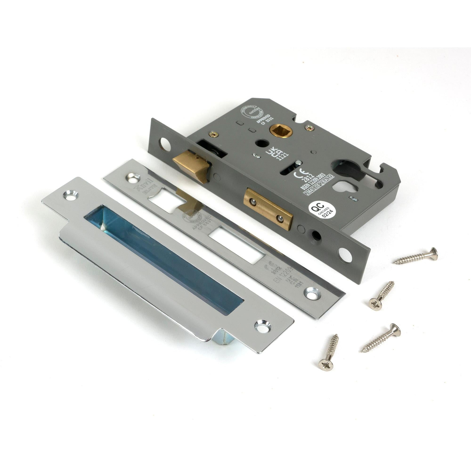 Polished SS 3" Euro Profile Sash Lock - Euro Locks - From The Anvil - Yester Home
