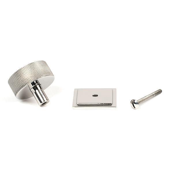 Polished SS (304) Brompton Cabinet Knob - 38mm (Square) | From The Anvil-Cabinet Knobs-Yester Home