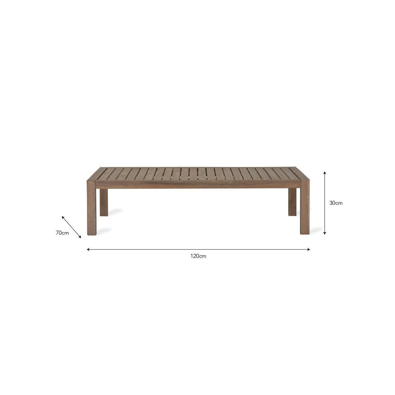 Porthallow Rectangular Coffee Table | Natural (Pre-order - Stock expected Early June) - Outdoor Dining Tables & Sets - Garden Trading - Yester Home
