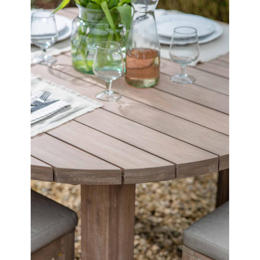 Porthallow Round Dining Table | Medium | Natural (Stock Expected Mid April) - Outdoor Dining Tables & Sets - Garden Trading - Yester Home