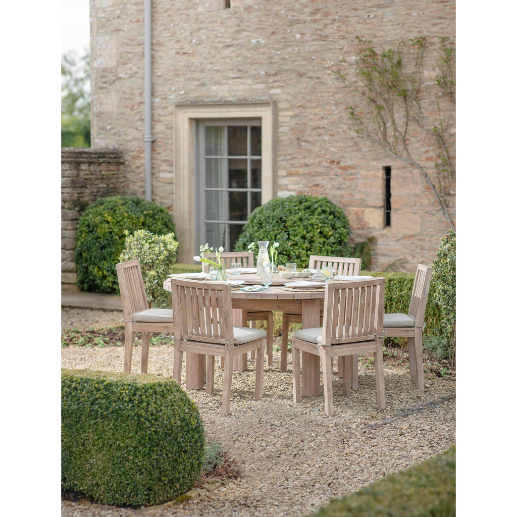 Porthallow Round Dining Table | Medium | Natural (Stock Expected Mid April) - Outdoor Dining Tables & Sets - Garden Trading - Yester Home