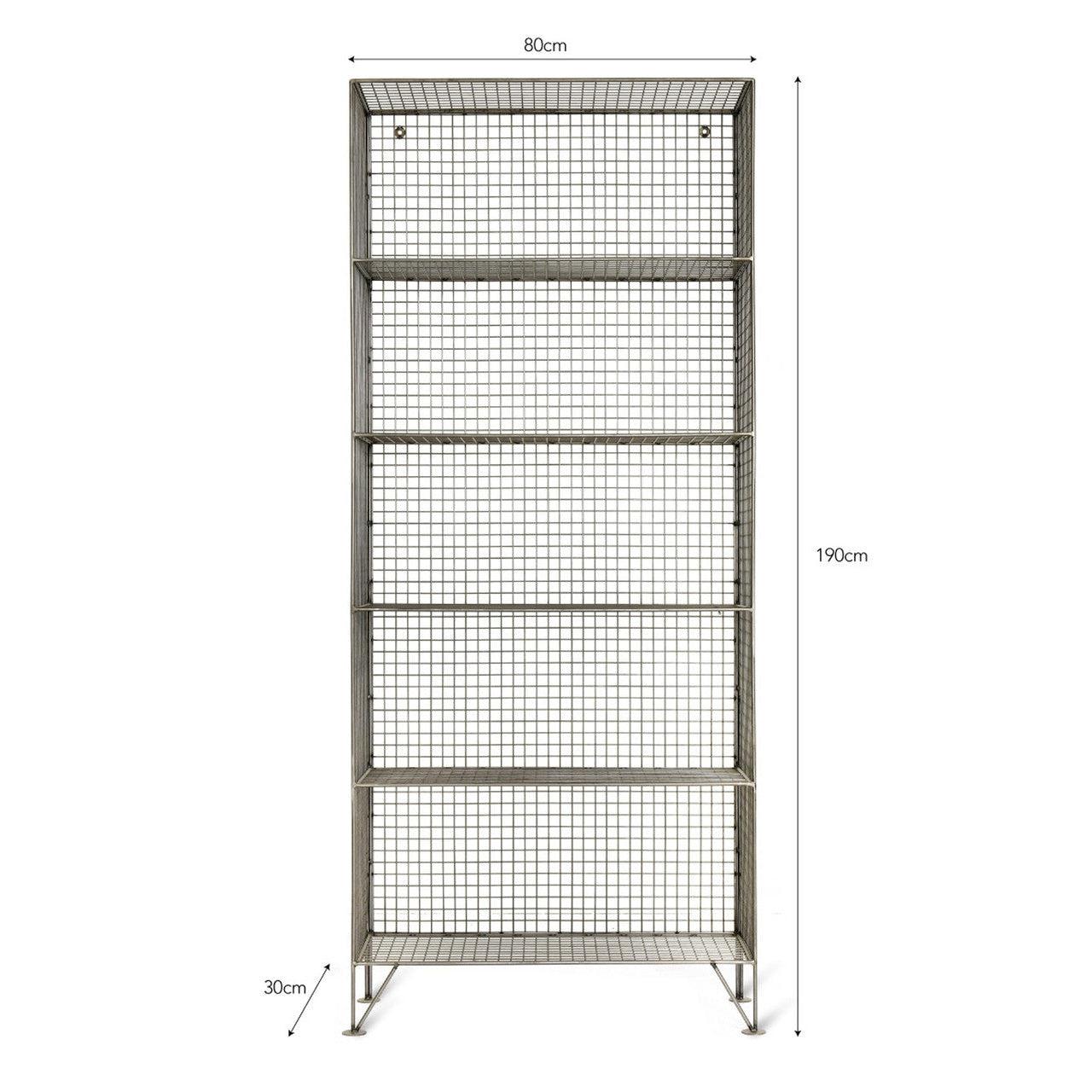 Portobello Shelving Unit, Large - Mesh-Bookcases & Shelving-Yester Home