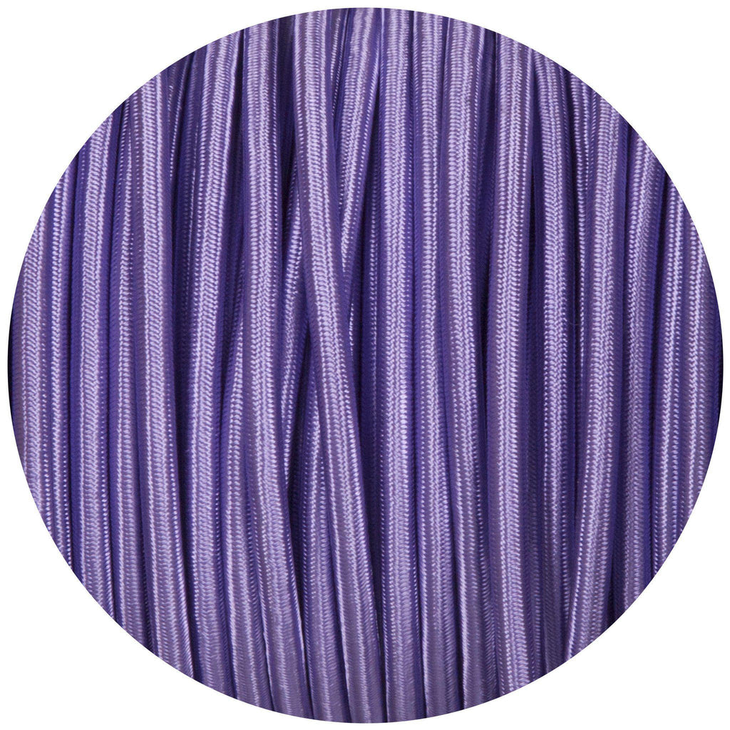 Purple Round Fabric Braided Cable-Fabric Cable-Yester Home