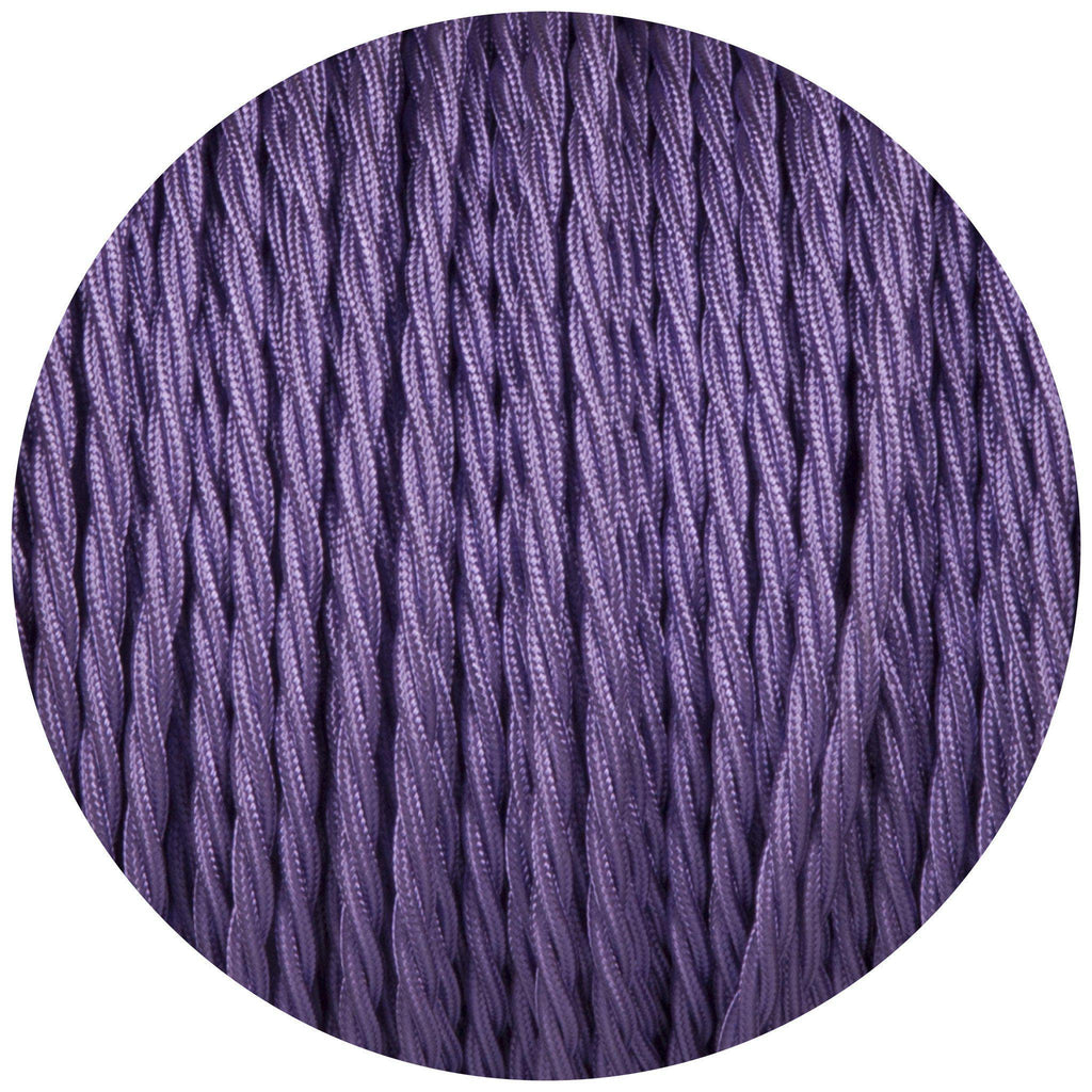 Purple Twisted Fabric Braided Cable-Fabric Cable-Yester Home