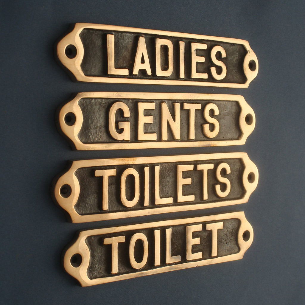 Railway Toilet Signs · Bronze ·-Toilet Sign-Yester Home