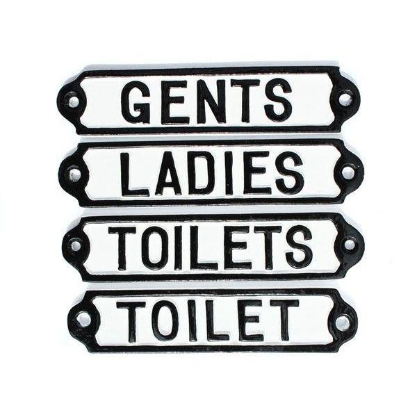 Railway Toilet Signs · White ·-Toilet Sign-Yester Home