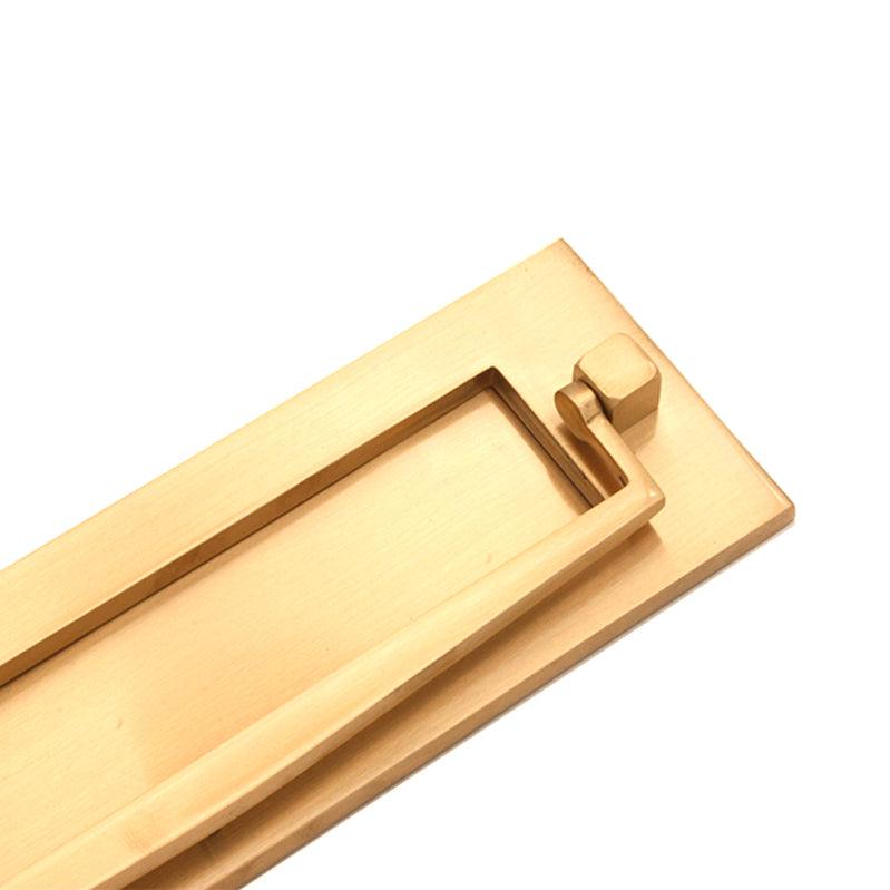 Regency Knocker Postal Plate 250mm Polished Brass-Finger Plates & Letter Plates-Yester Home