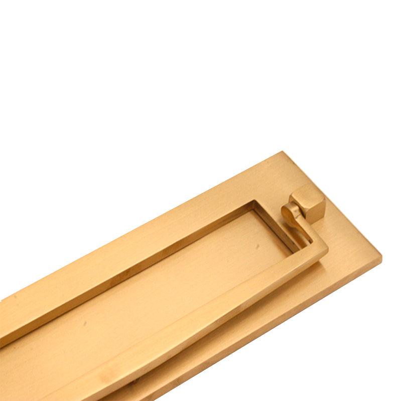 Regency Knocker Postal Plate 250mm Satin Brass-Finger Plates & Letter Plates-Yester Home