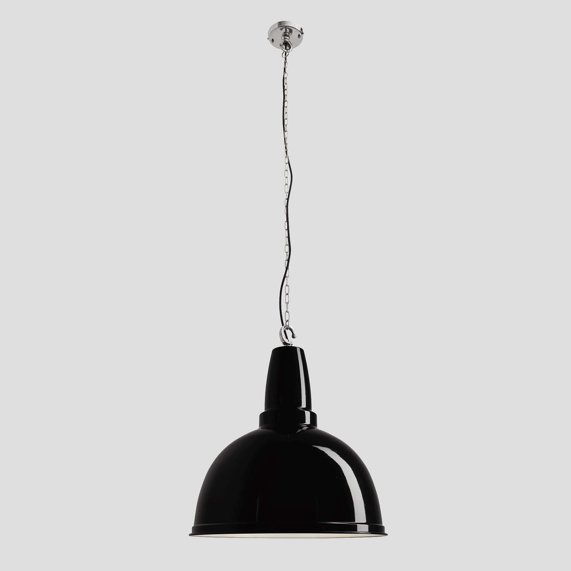 Retro Large Pendant - 17 Inch - Black-Ceiling Lights-Yester Home