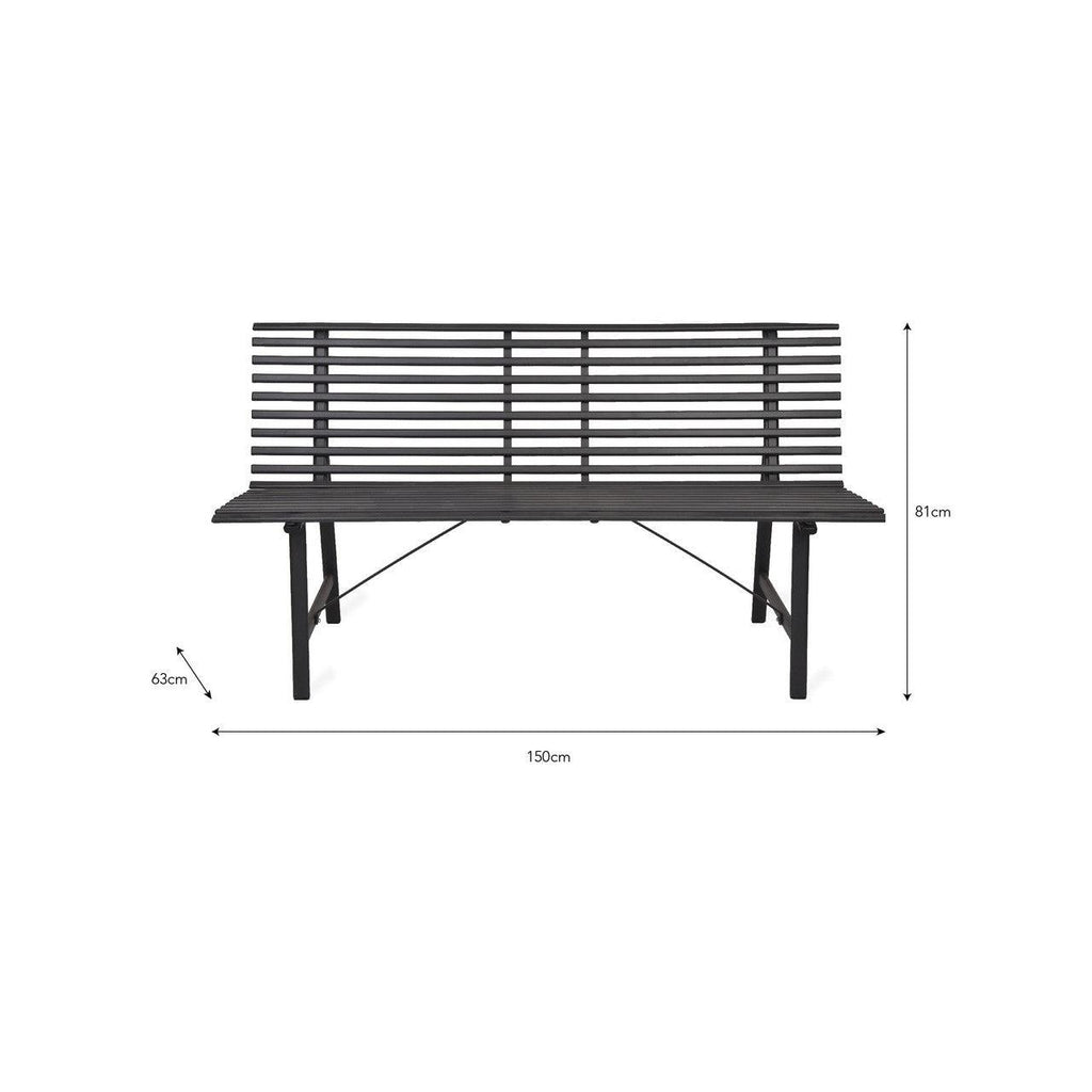Richmond Bench in Clay - Steel-Outdoor Chairs & Loungers-Yester Home