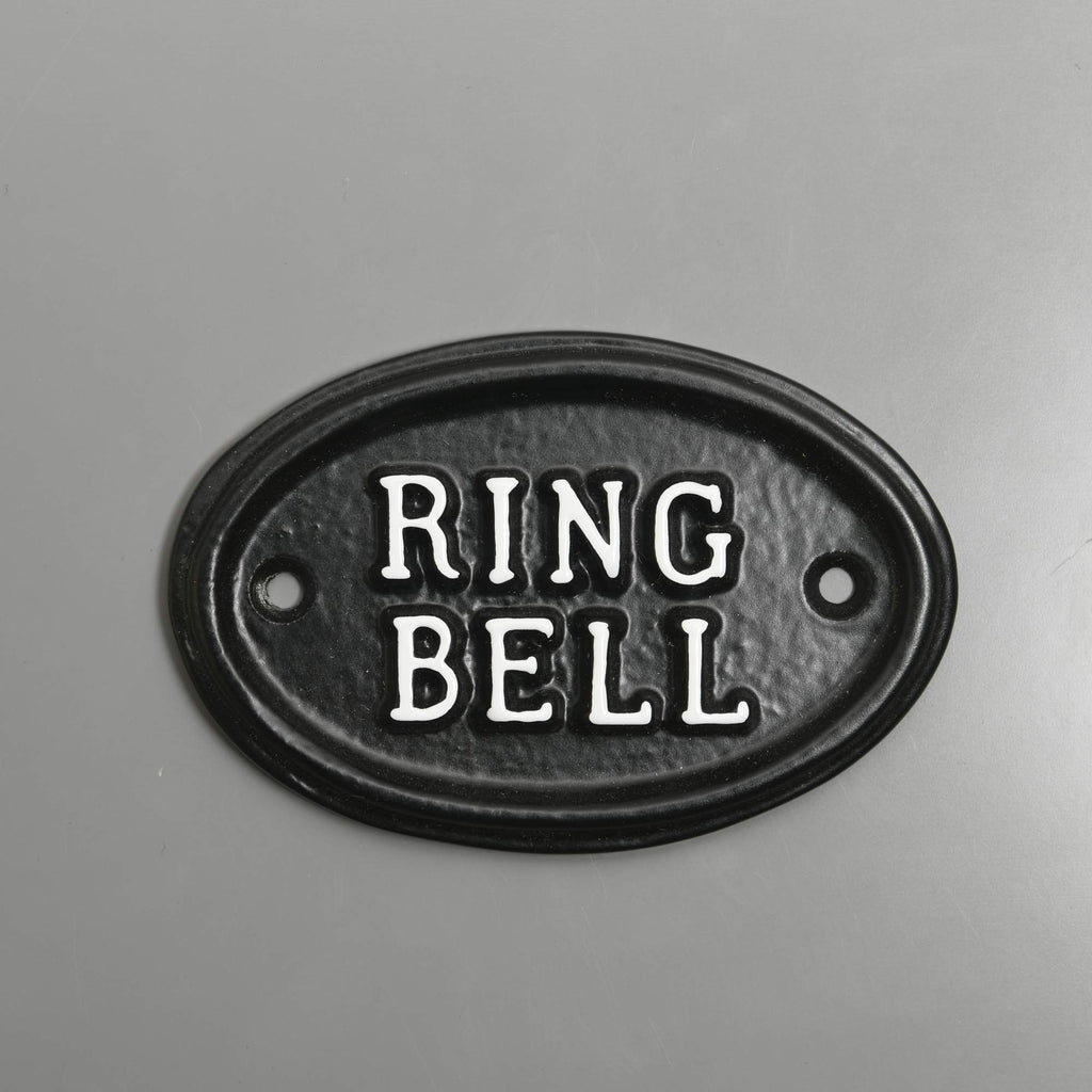 Ring Bell Door Sign · 10 x 5cm ·-Front Door Signs-Yester Home