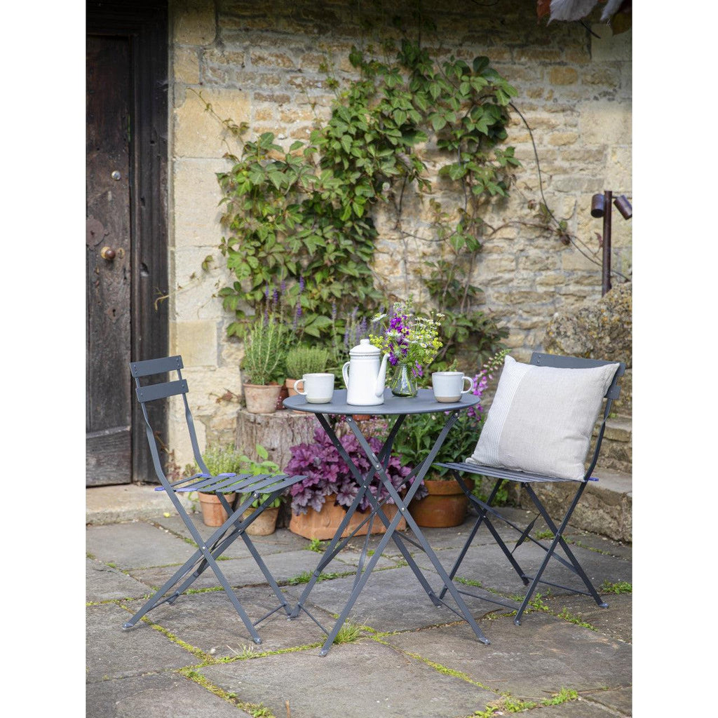 Rive Droite Bistro Set, Small in Carbon - Steel-Bistro Furniture & Sets-Yester Home
