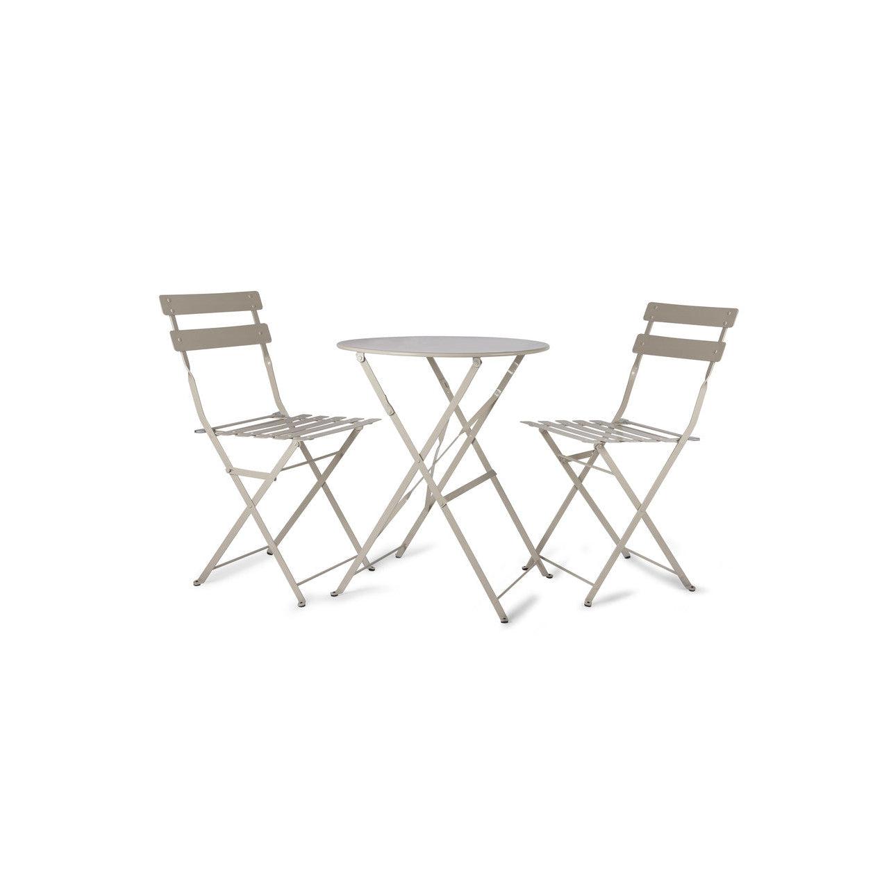 Rive Droite Bistro Set, Small in Clay - Steel-Bistro Furniture & Sets-Yester Home