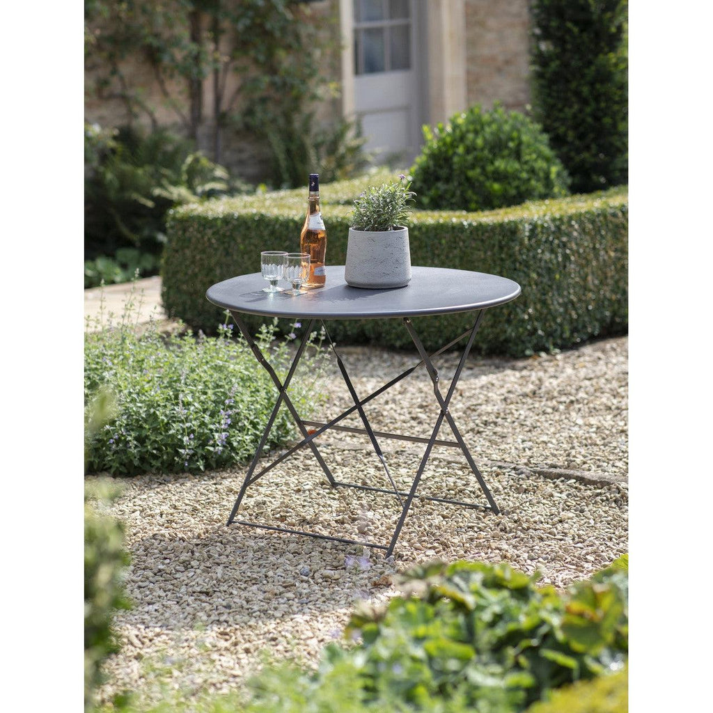 Rive Droite Bistro Table, Large in Carbon-Bistro Furniture & Sets-Yester Home