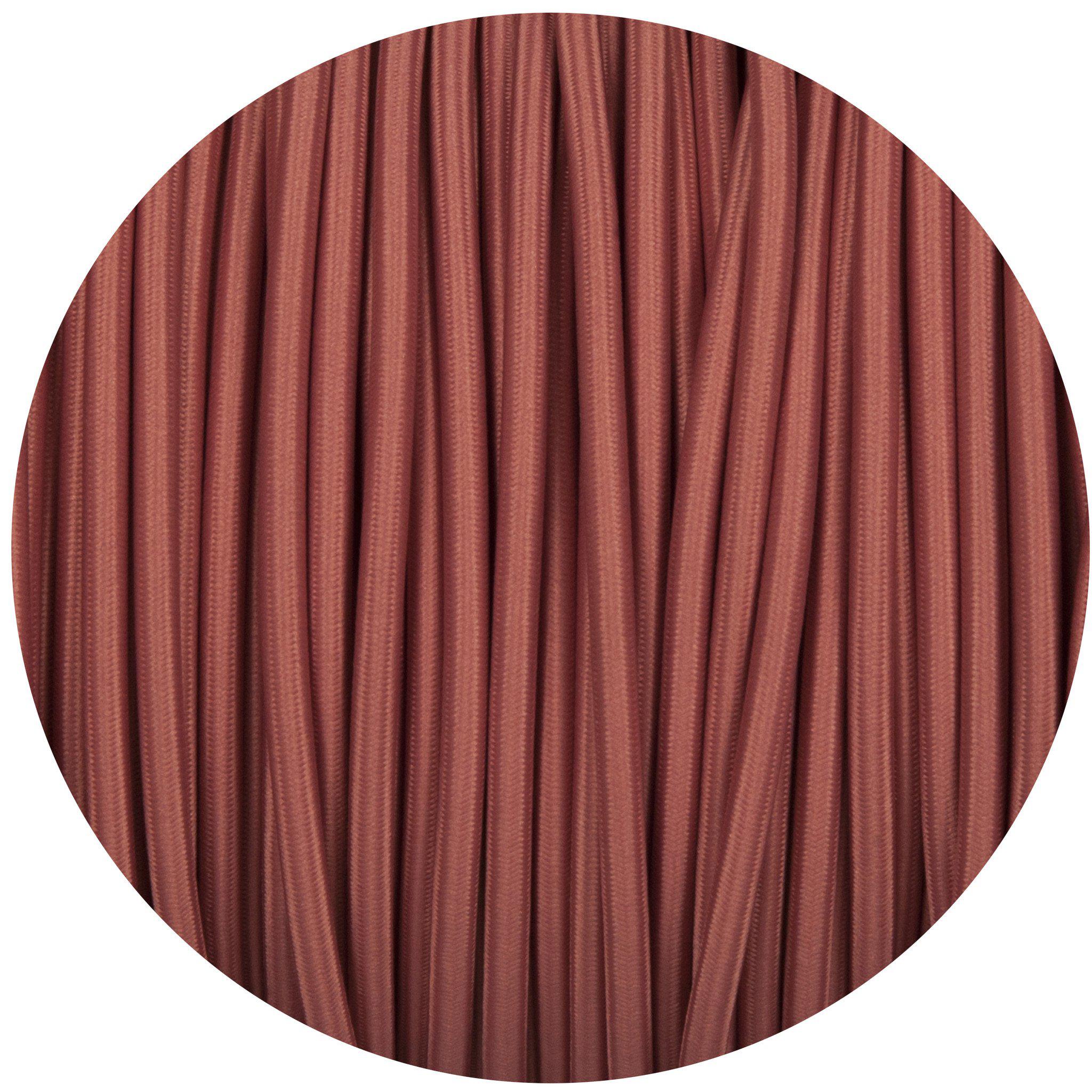 Rose Pink Round Fabric Braided Cable-Fabric Cable-Yester Home