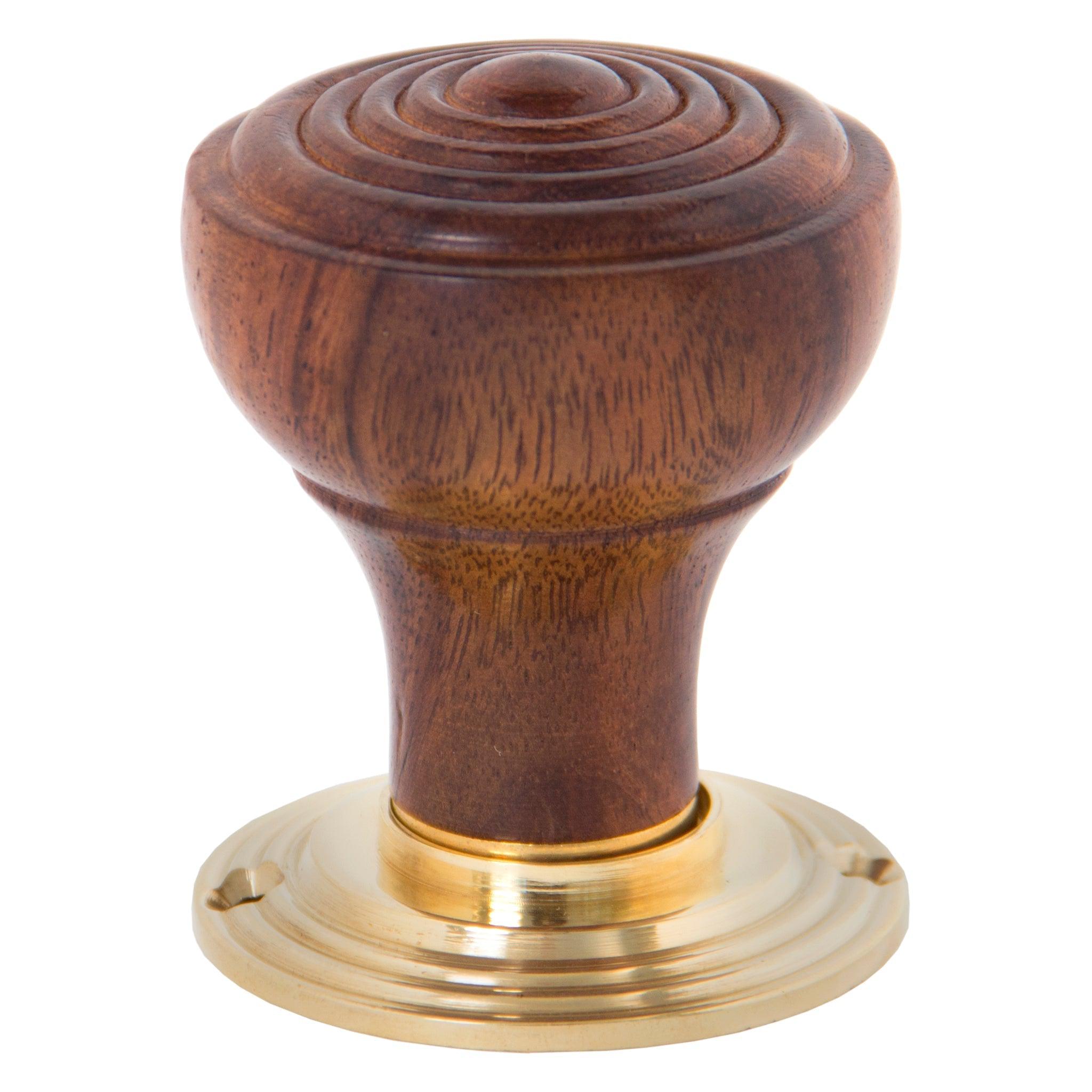 Rosewood Ringed Mortice/Rim Knob Set | From The Anvil-Mortice Knobs-Yester Home