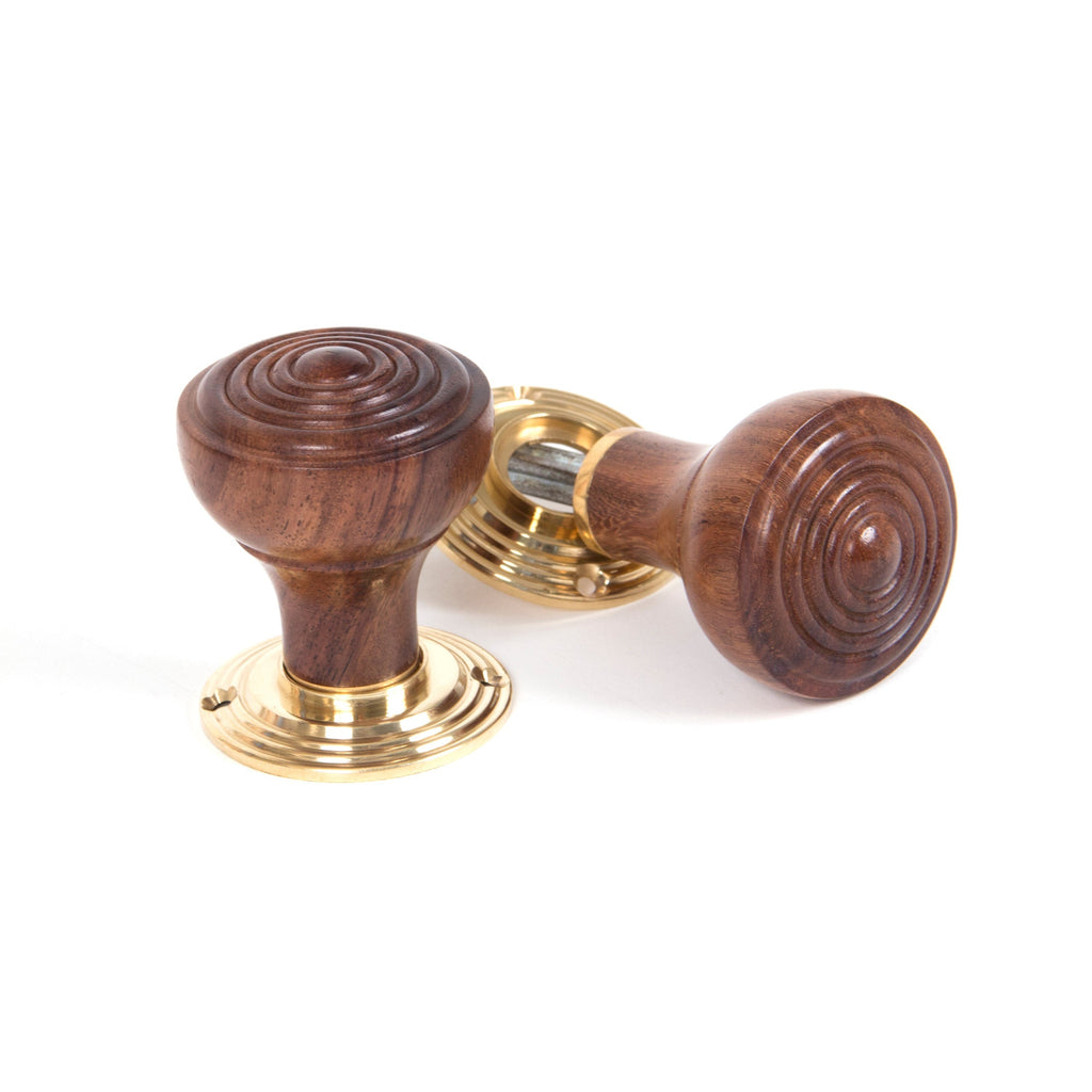 Rosewood Ringed Mortice/Rim Knob Set | From The Anvil-Mortice Knobs-Yester Home