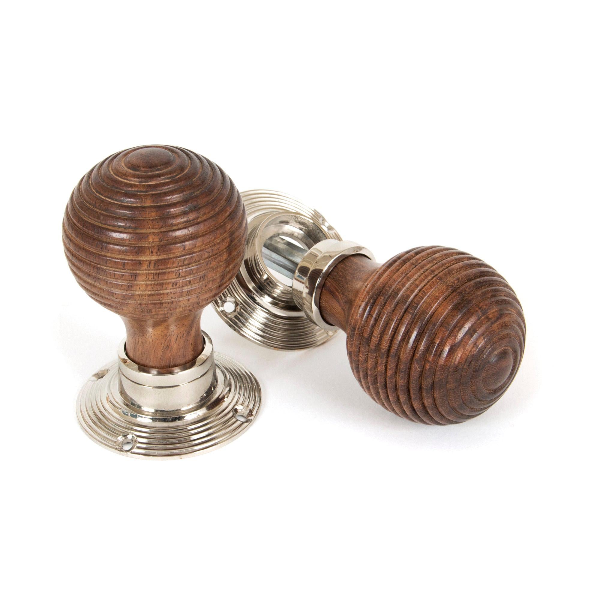 Rosewood and PN Beehive Mortice/Rim Knob Set | From The Anvil - Mortice Knobs - From The Anvil - Yester Home