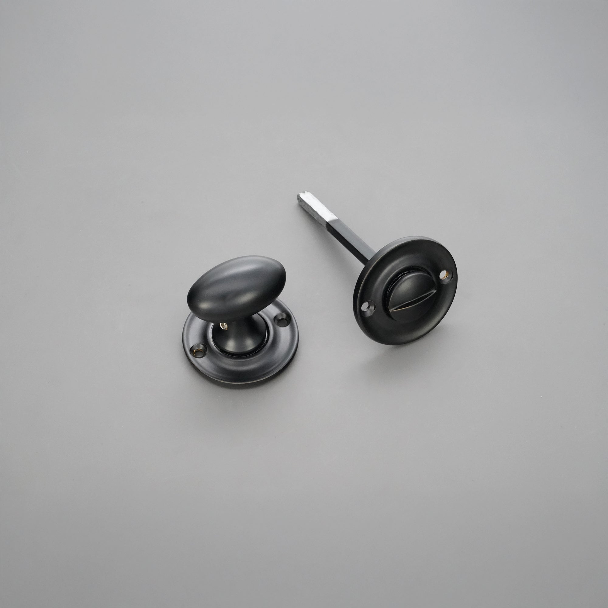 Slimline Turn & Release Matt Black - Thumbturn - Spira Brass - Yester Home