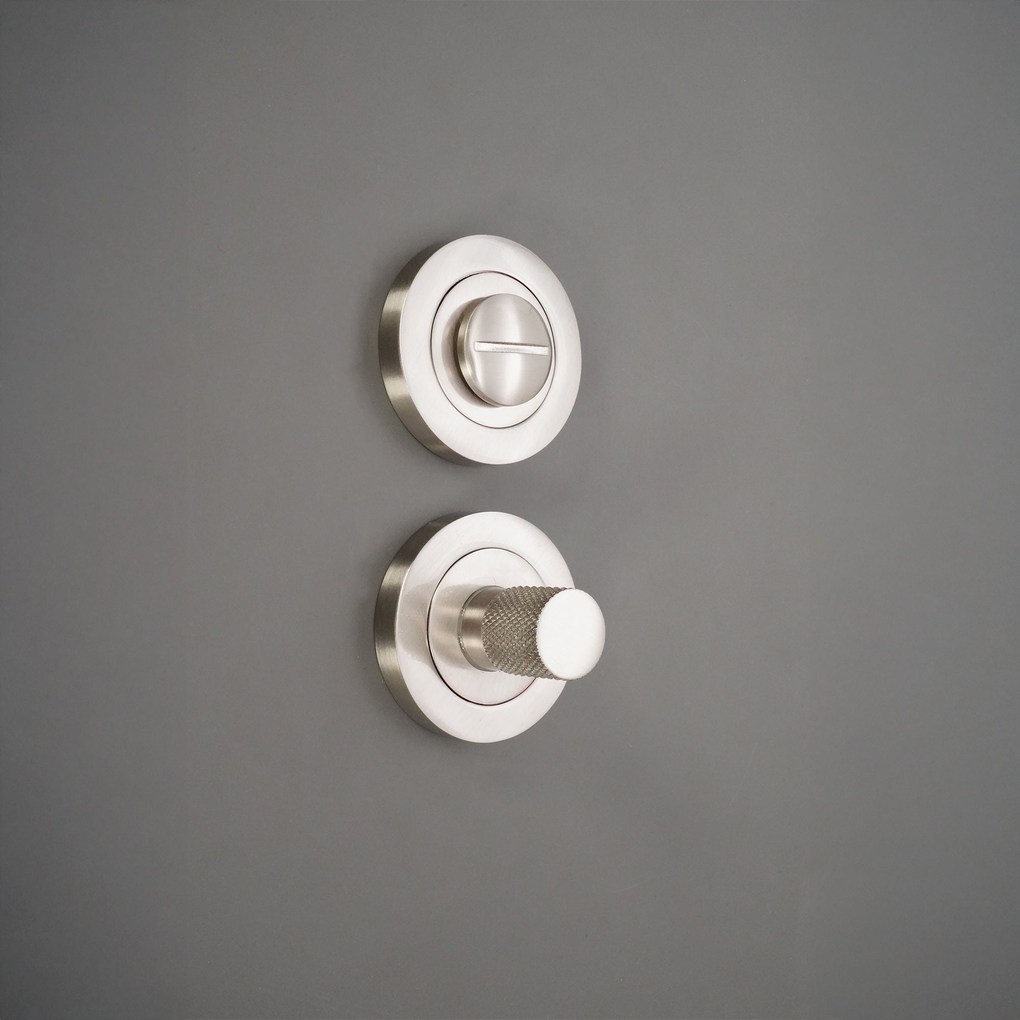 Connaught Knurled Turn & Release Satin Nickel - Thumbturn - Spira Brass - Yester Home
