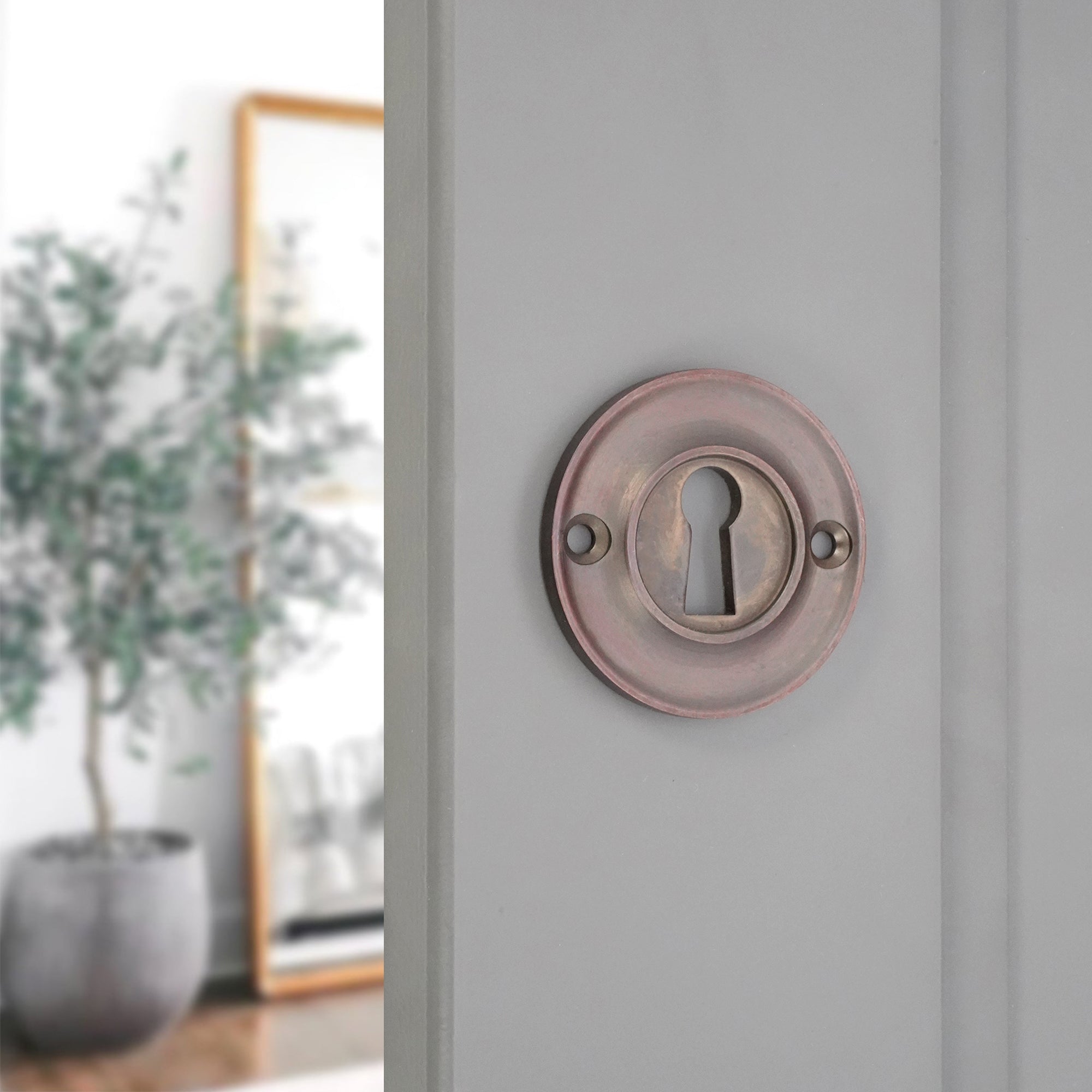 Slimline Standard Escutcheon Aged Bronze - Escutcheon - Spira Brass - Yester Home