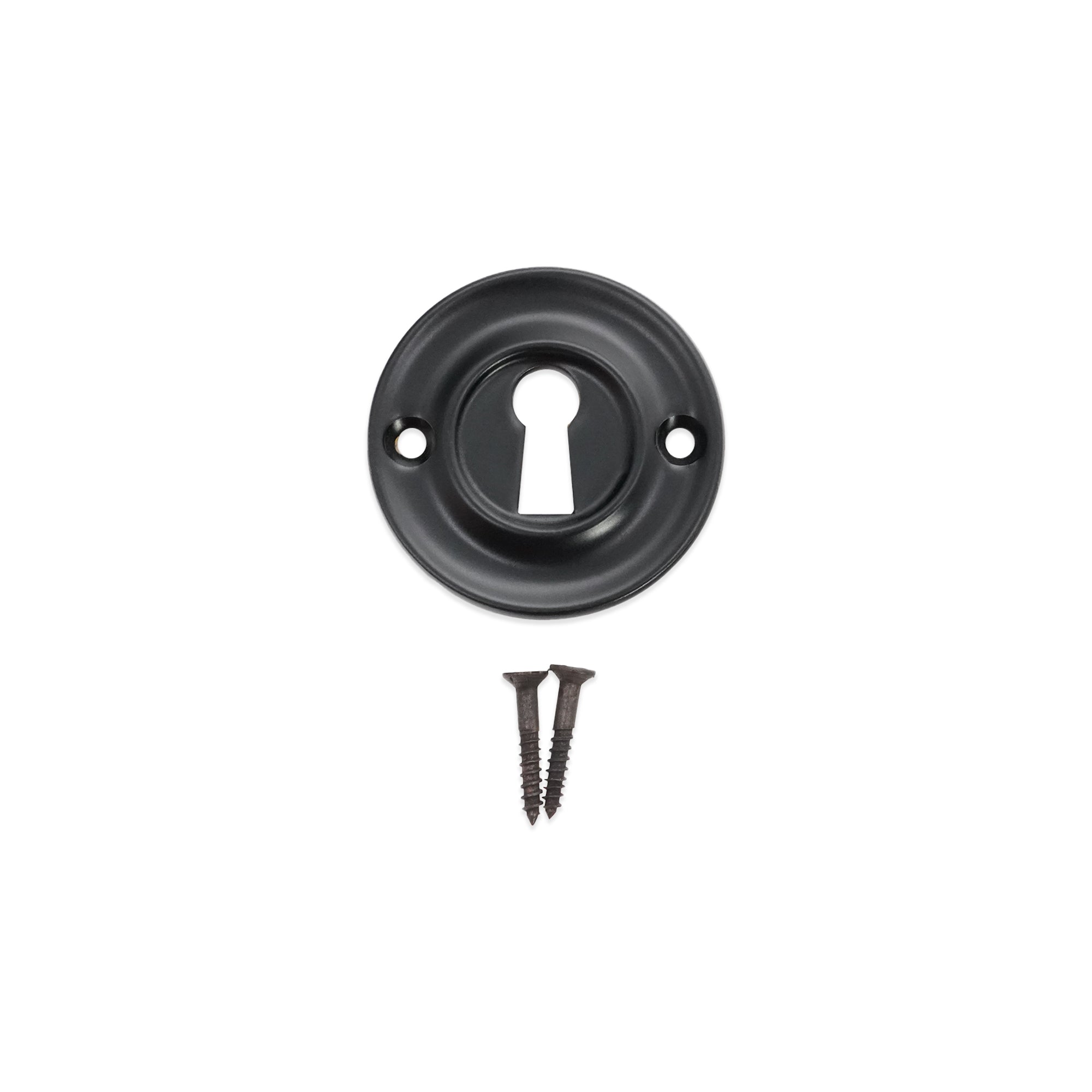 Slimline Standard Escutcheon Matt Black - Escutcheon - Spira Brass - Yester Home