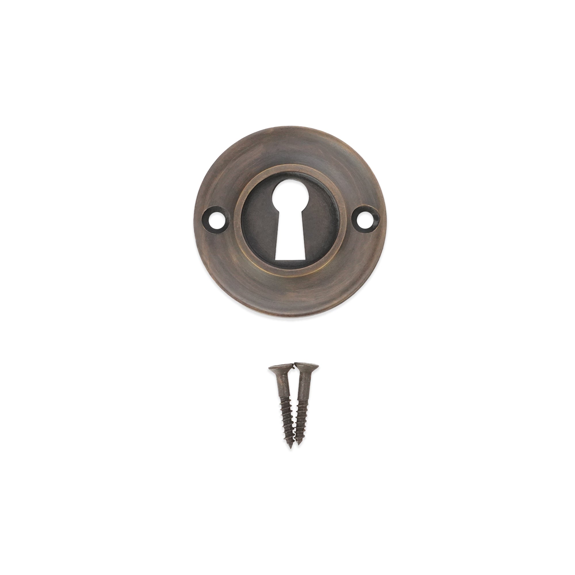Slimline Standard Escutcheon Matt Antique - Escutcheon - Spira Brass - Yester Home