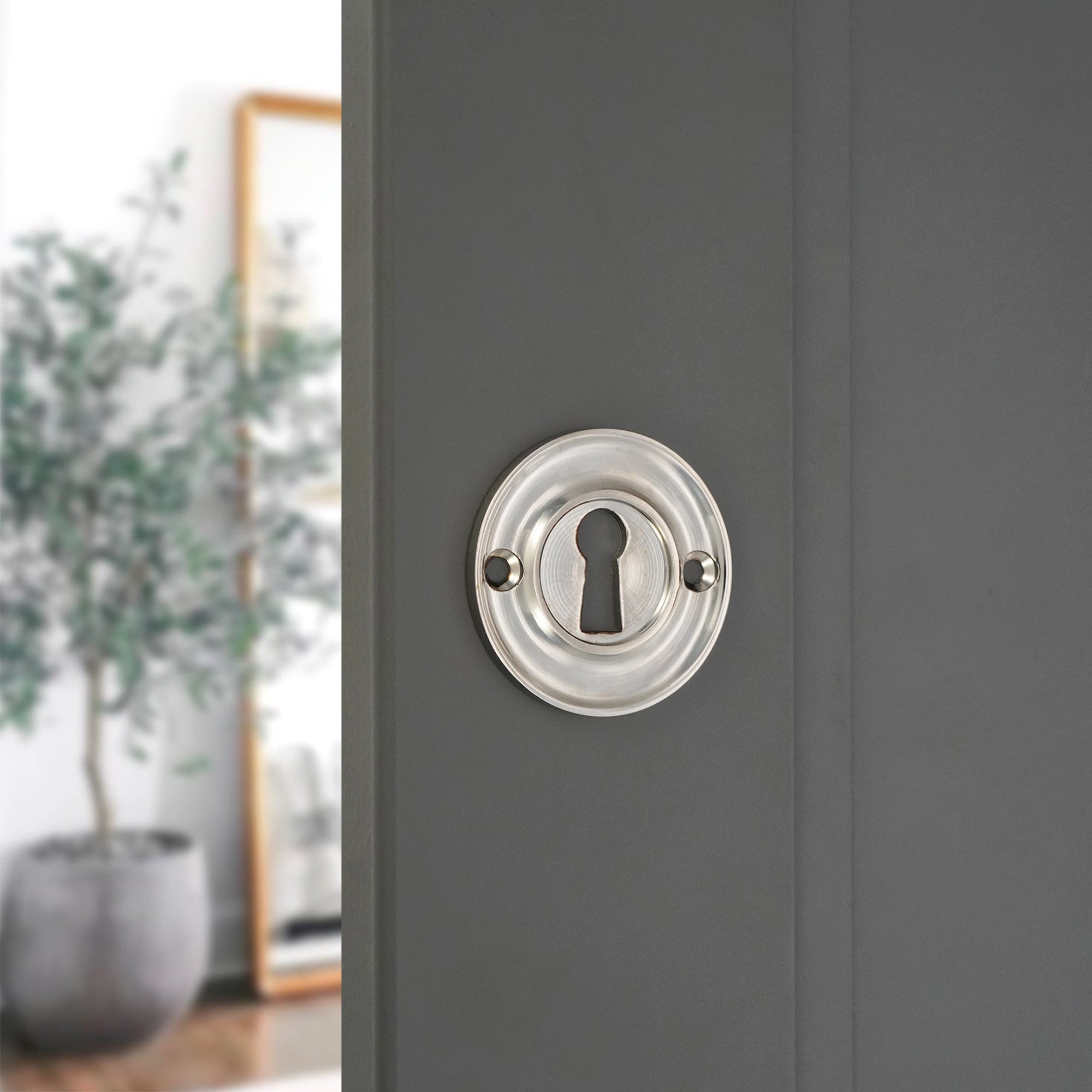 Slimline Standard Escutcheon Polished Nickel - Escutcheon - Spira Brass - Yester Home