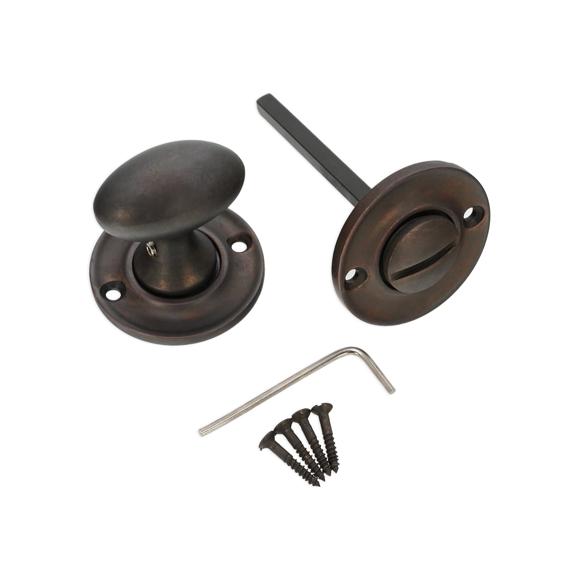 Slimline Turn & Release Aged Bronze - Thumbturn - Spira Brass - Yester Home