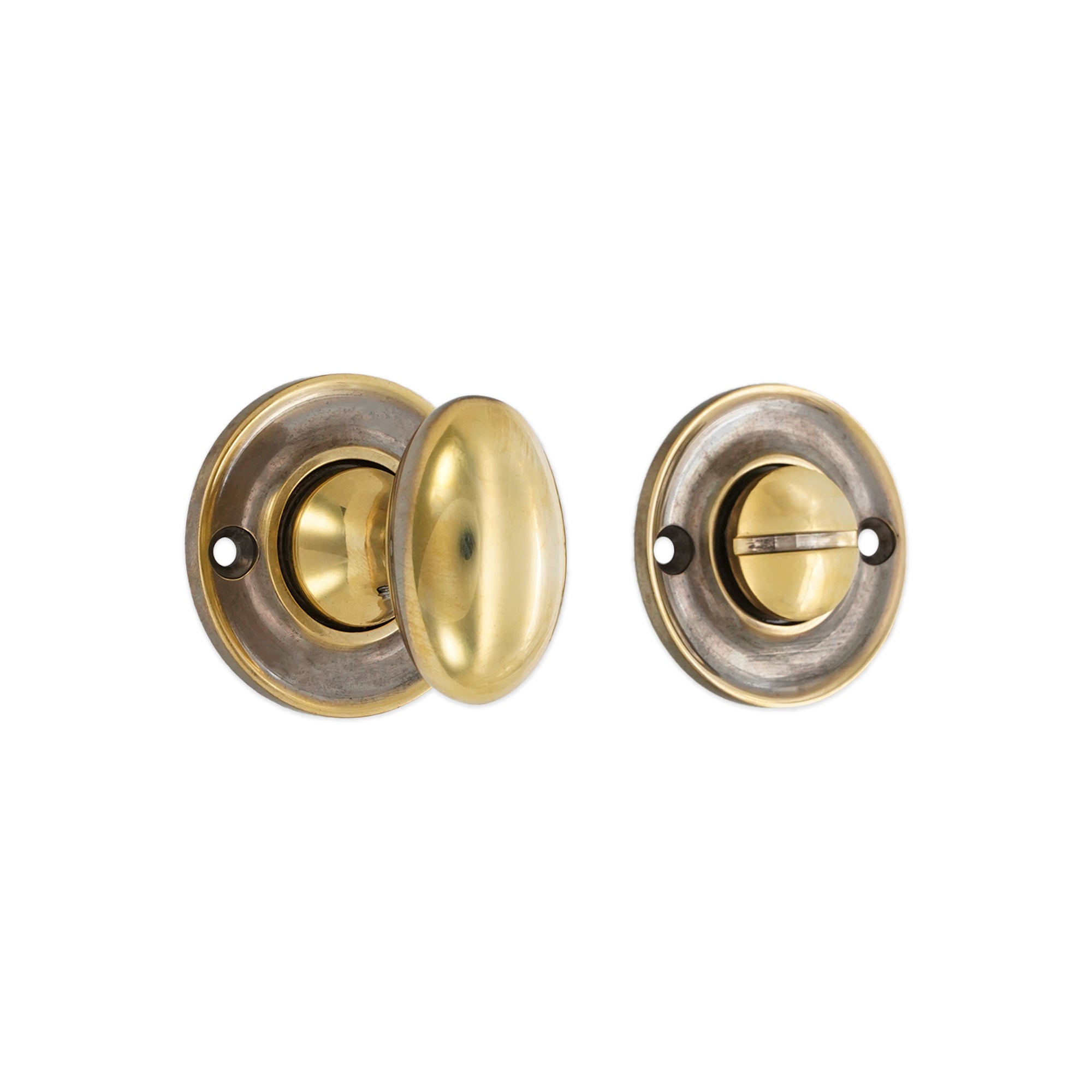 Slimline Turn & Release Aged Brass - Thumbturn - Spira Brass - Yester Home
