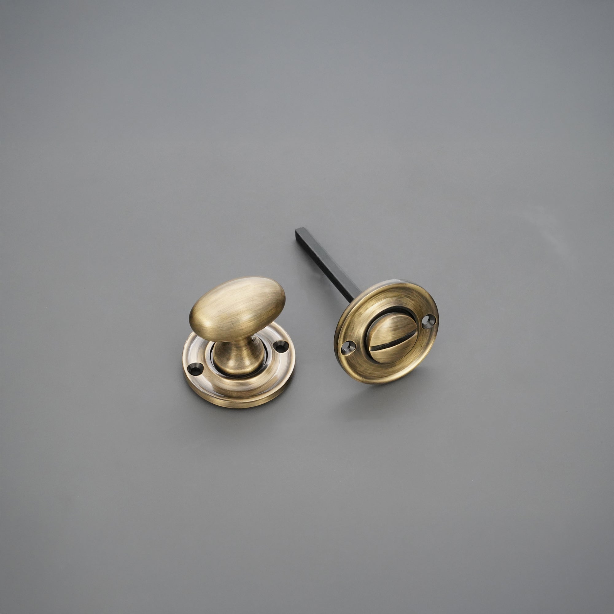Slimline Turn & Release Antique Brass - Thumbturn - Spira Brass - Yester Home