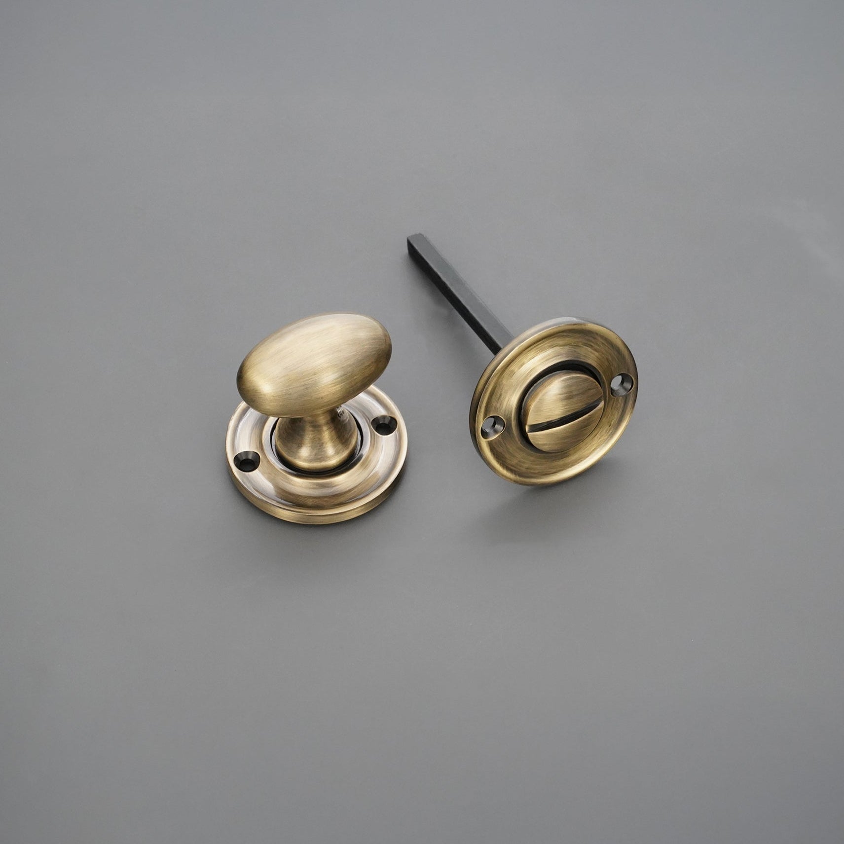 Slimline Turn & Release Antique Brass - Thumbturn - Spira Brass - Yester Home