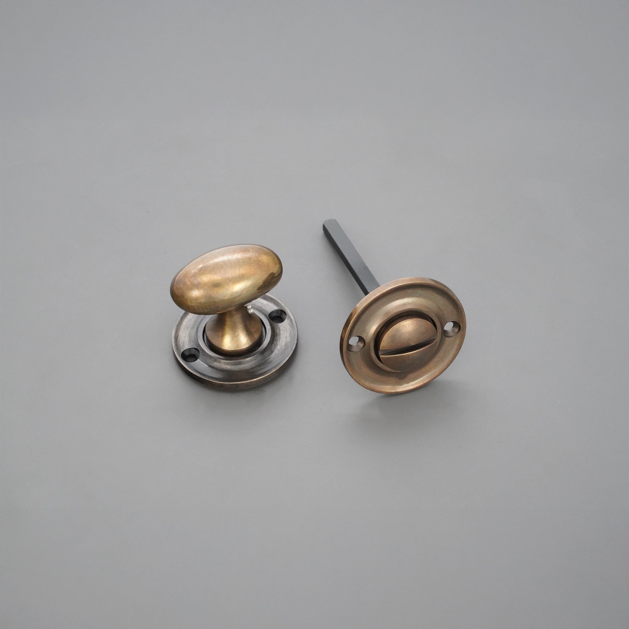 Slimline Turn & Release Antique - Thumbturn - Spira Brass - Yester Home