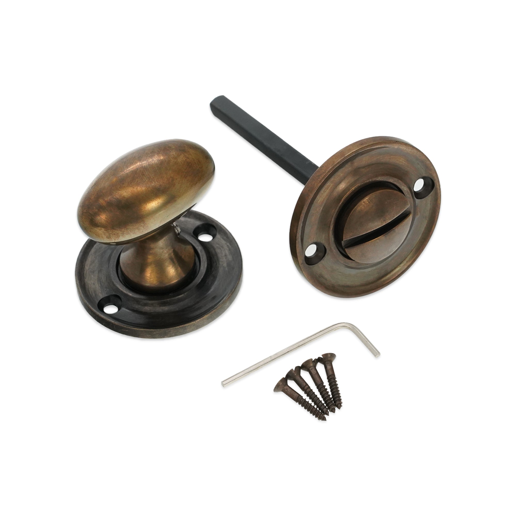 Slimline Turn & Release Antique - Thumbturn - Spira Brass - Yester Home