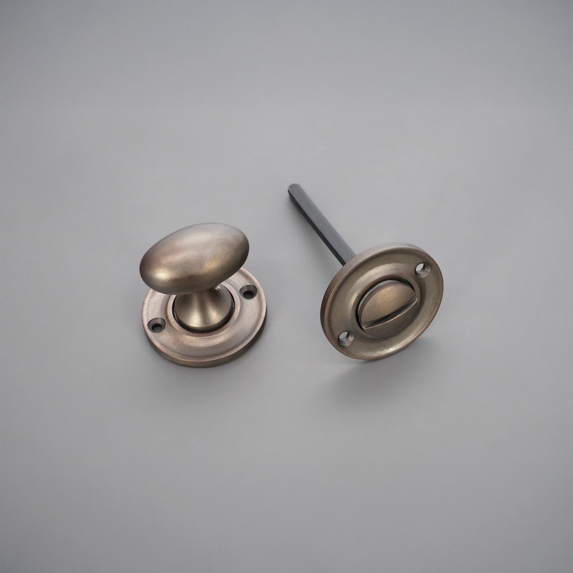 Slimline Turn & Release Matt Antique - Thumbturn - Spira Brass - Yester Home