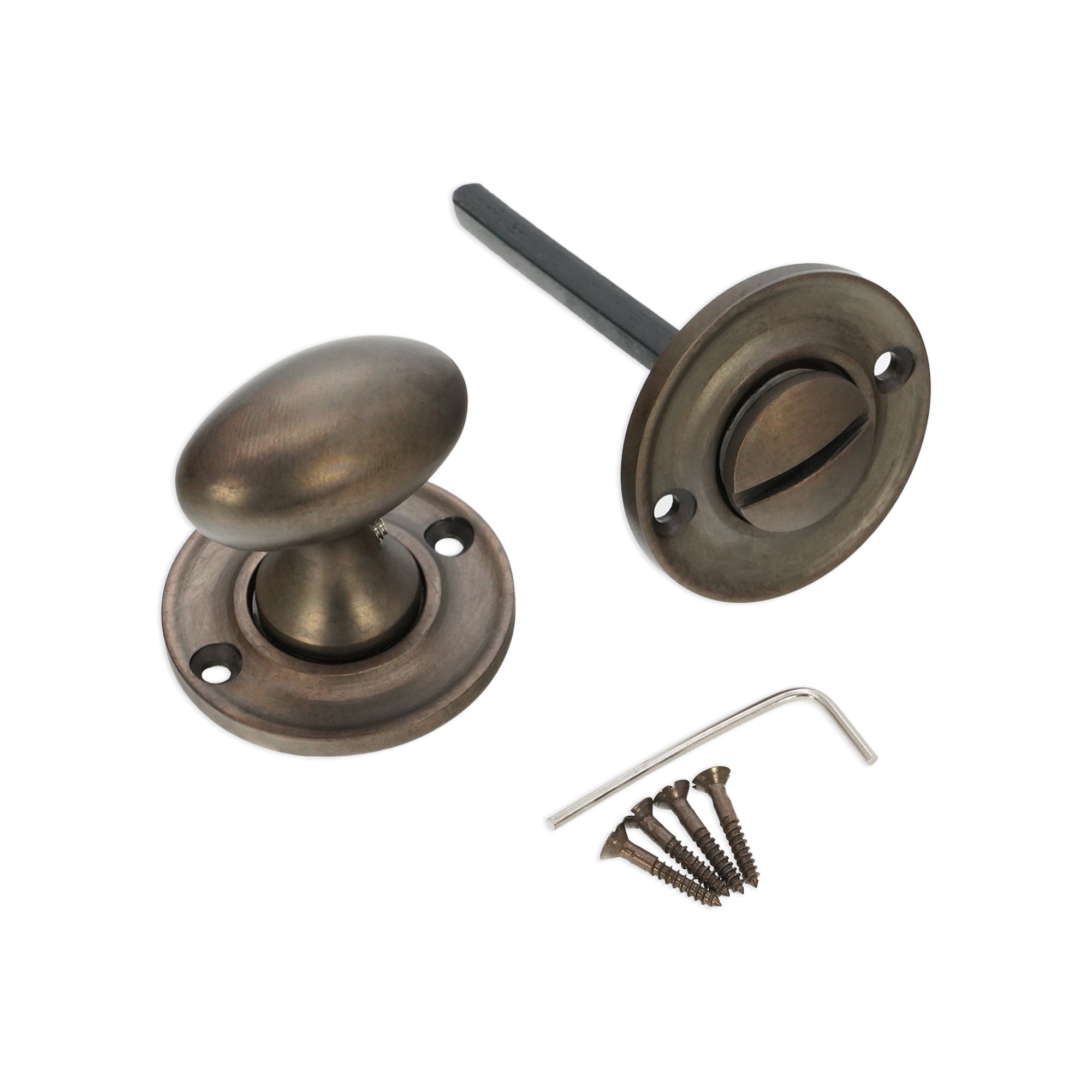 Slimline Turn & Release Matt Antique - Thumbturn - Spira Brass - Yester Home
