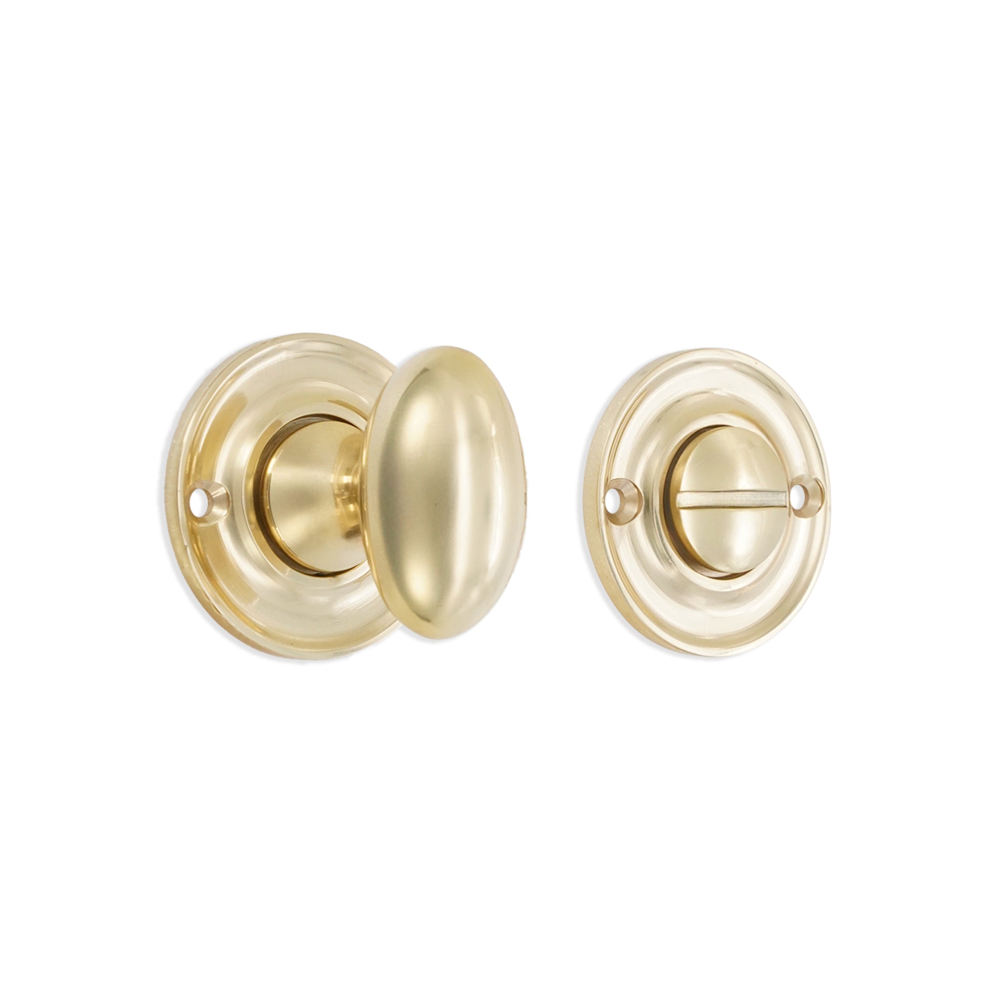 Slimline Turn & Release Polished Brass - Thumbturn - Spira Brass - Yester Home