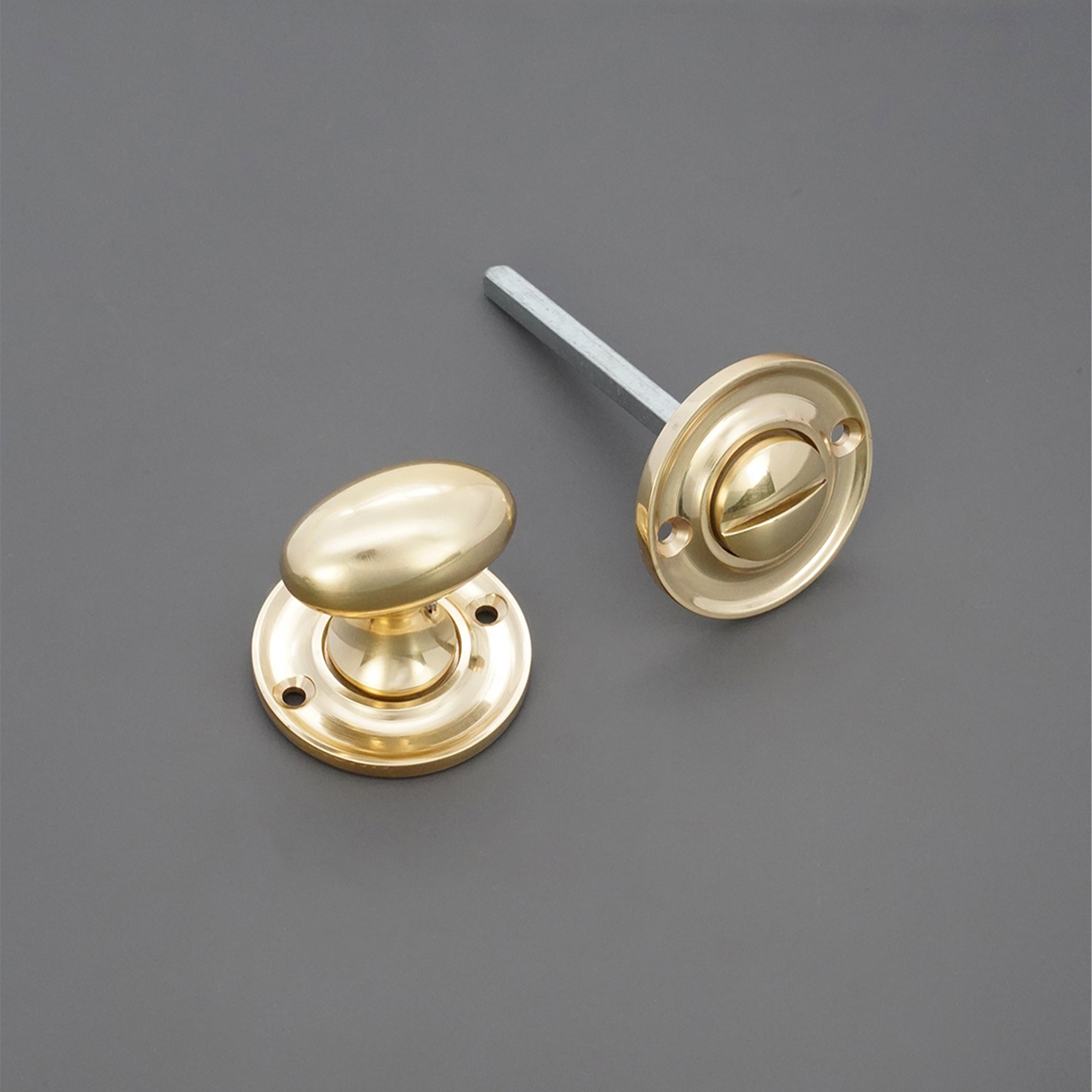 Slimline Turn & Release Polished Brass - Thumbturn - Spira Brass - Yester Home