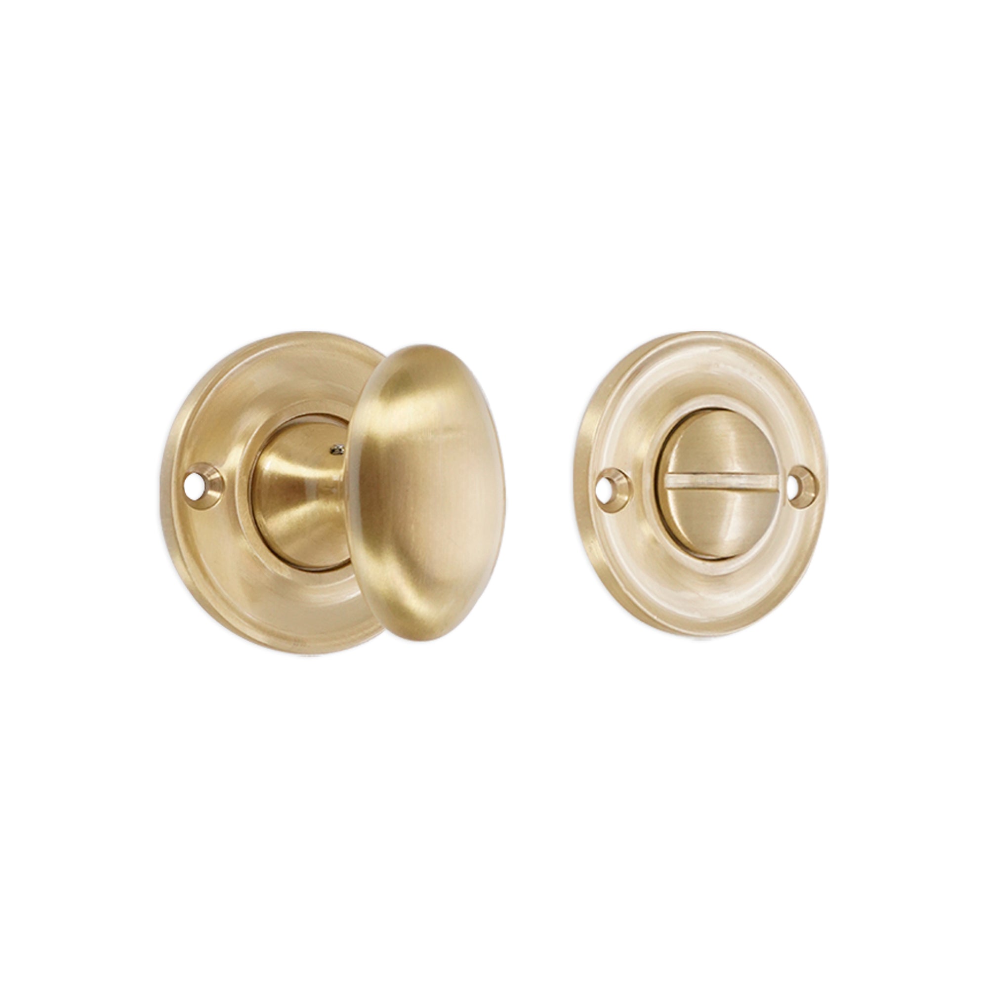 Slimline Turn & Release Satin Brass - Thumbturn - Spira Brass - Yester Home