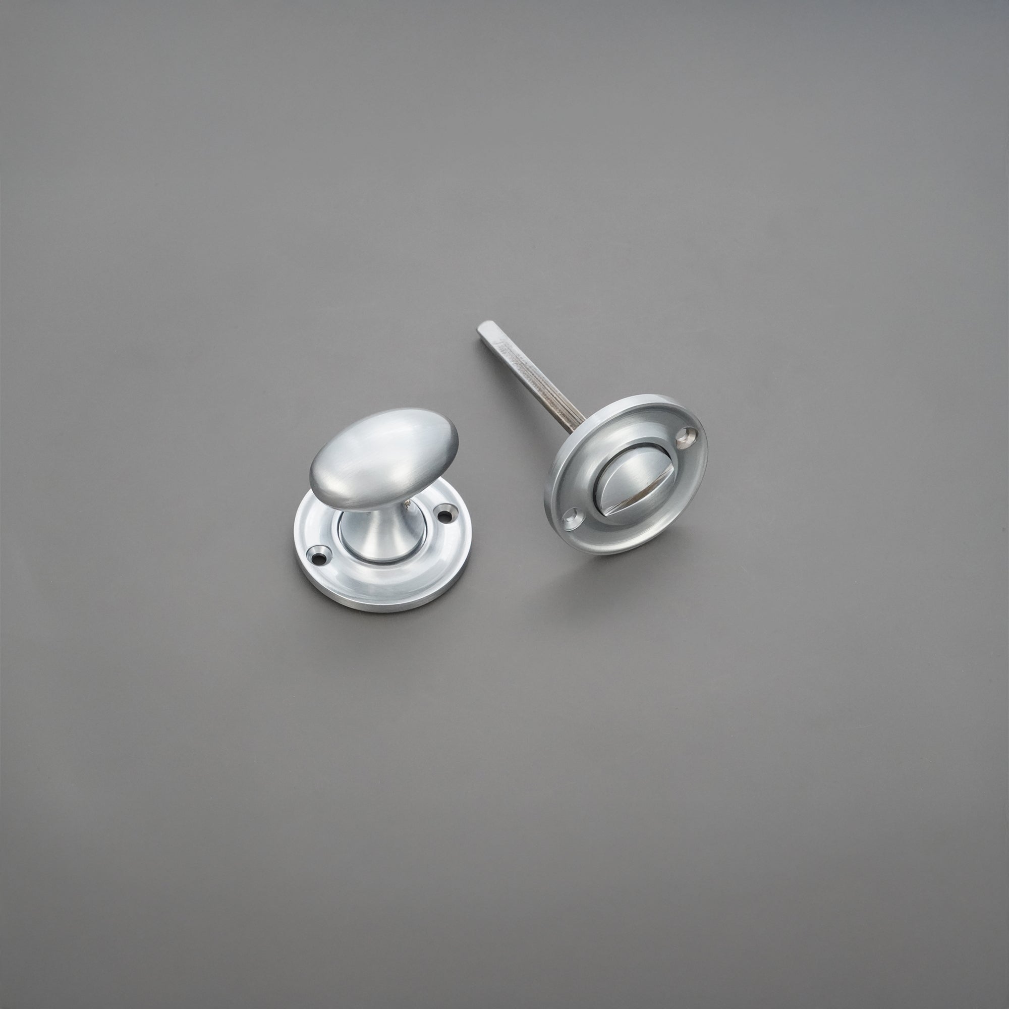 Slimline Turn & Release Satin Chrome - Thumbturn - Spira Brass - Yester Home